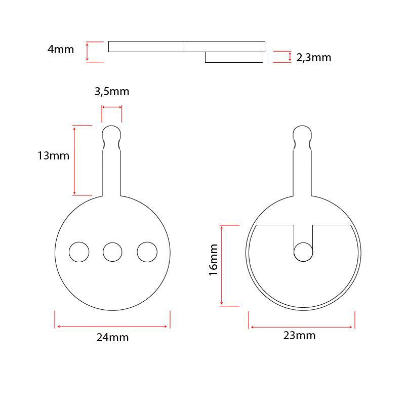 Plaquette de frein CT010-S sintérisée - 2pcs
