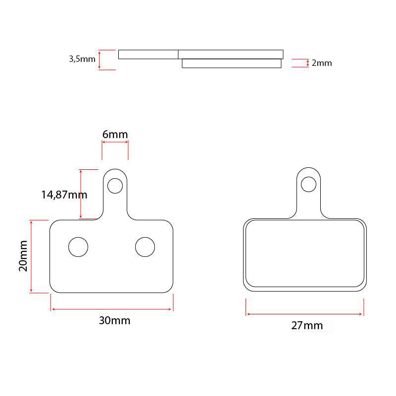 Plaquette de frein RT004-S sintérisée - 2pcs