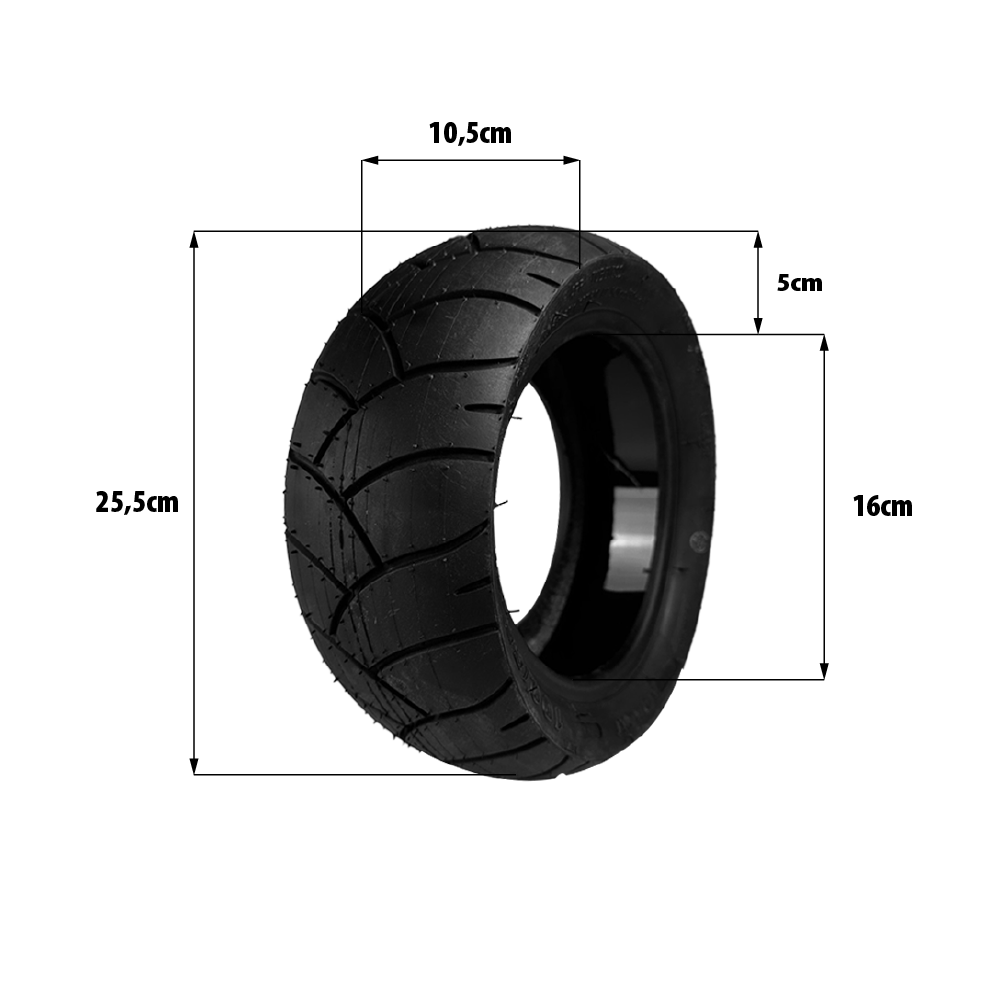 Pneu 100/55-6.5 avec gel anti crevaison