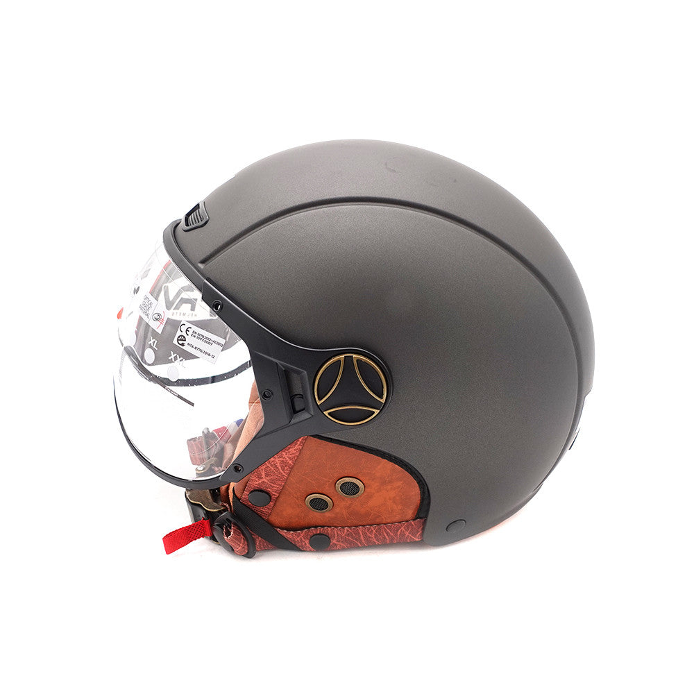 Casque JET  Gris graphite Mat (taille XS à XXL) (L)