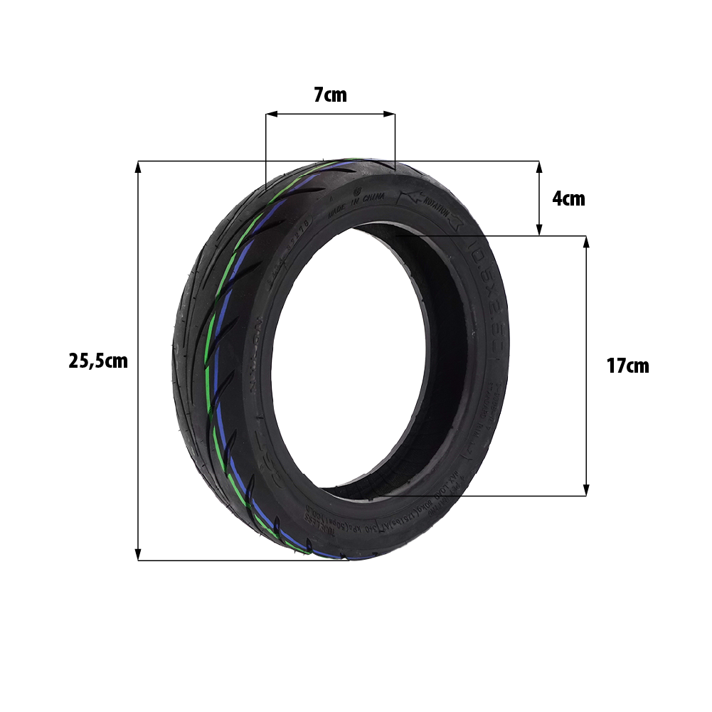 Pneu Niu Kqi 300 tubeless 10x2.50-7