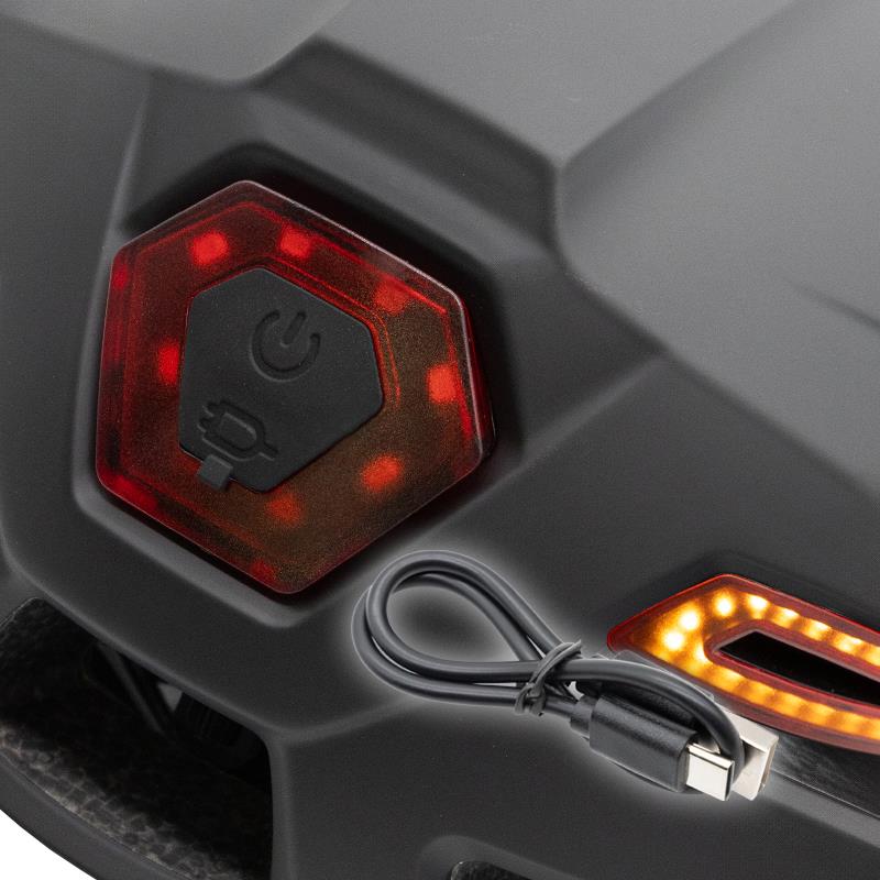 VENTUR Sport - Noir - Casque avec éclairage + clignotants