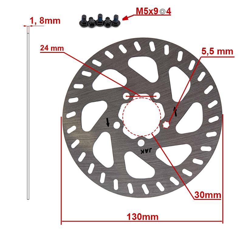 Disque de frein 130mm 5H pour Mi4 pro