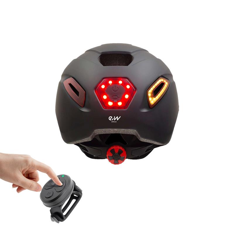 Casque CP02 urben  avec clignotant noir taille unique