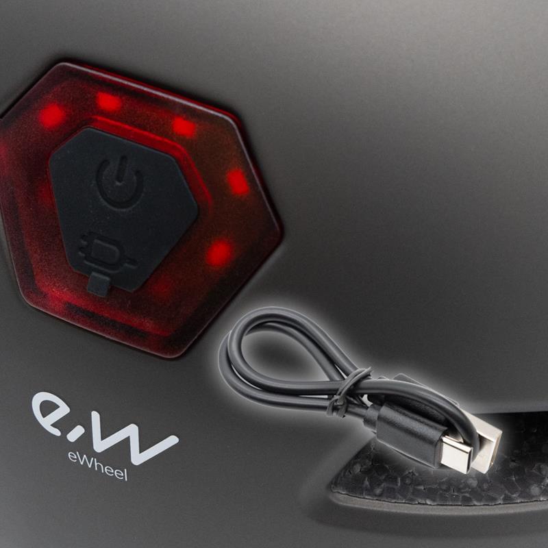 Casque CP03 gris L avec lumière arrière