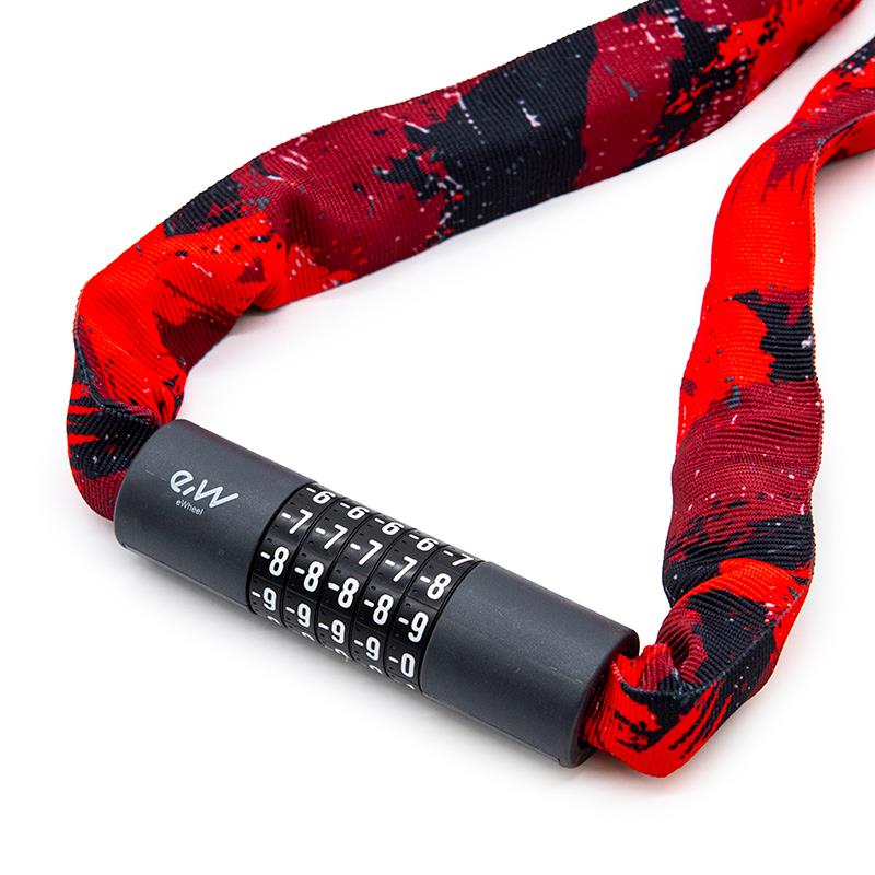 Antivol à code EWLK022 housse tissu rouge