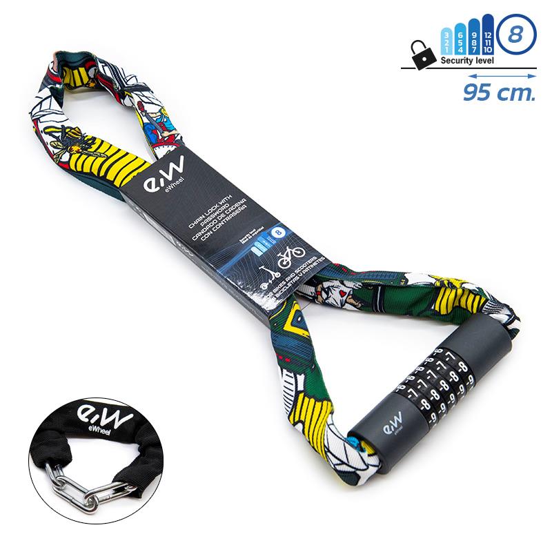 Antivol à code EWLK022 housse tissu graffiti