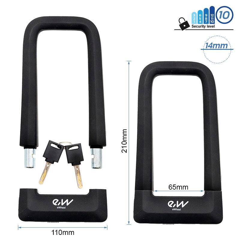 Antivol à clé en U EWLK023 noir