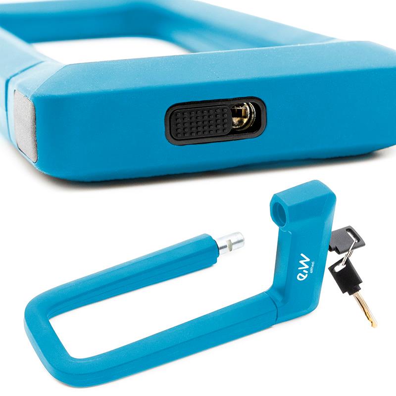 Antivol à clé en U EWLK023 bleu