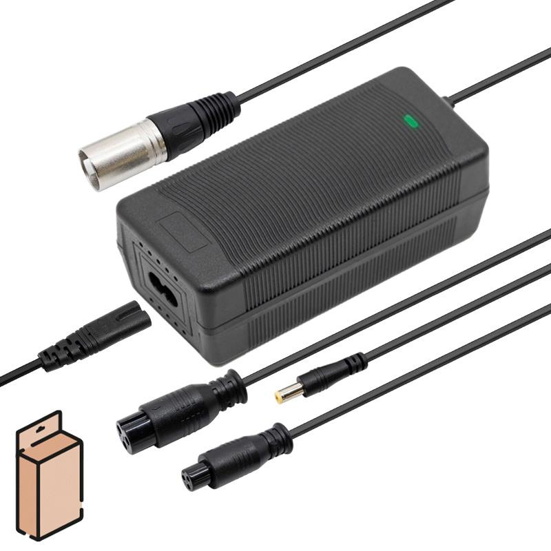 Chargeur 52V (sortie 58,8v) 2A avec DC et connecteurs GX