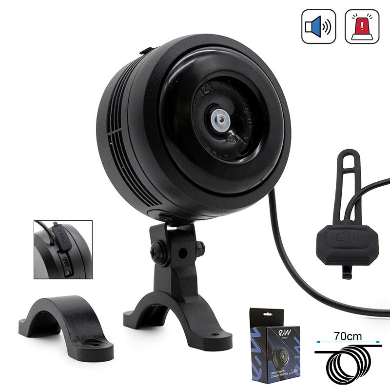 Klaxon avec alarme haute puissance Ewheel -70dB