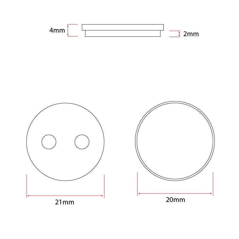 Plaquette de frein rectangulaire en résine CS001-R sans ergot 20mm pour Xiaomi - 20pcs