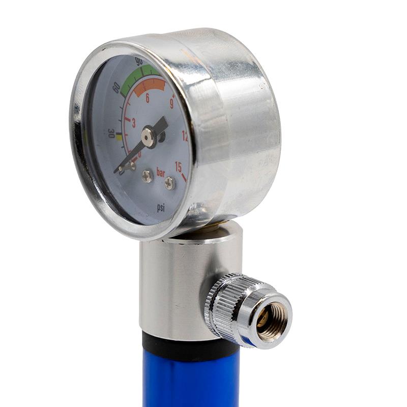 Gonfleur manuel avec manomètre EWAP-006 bleu