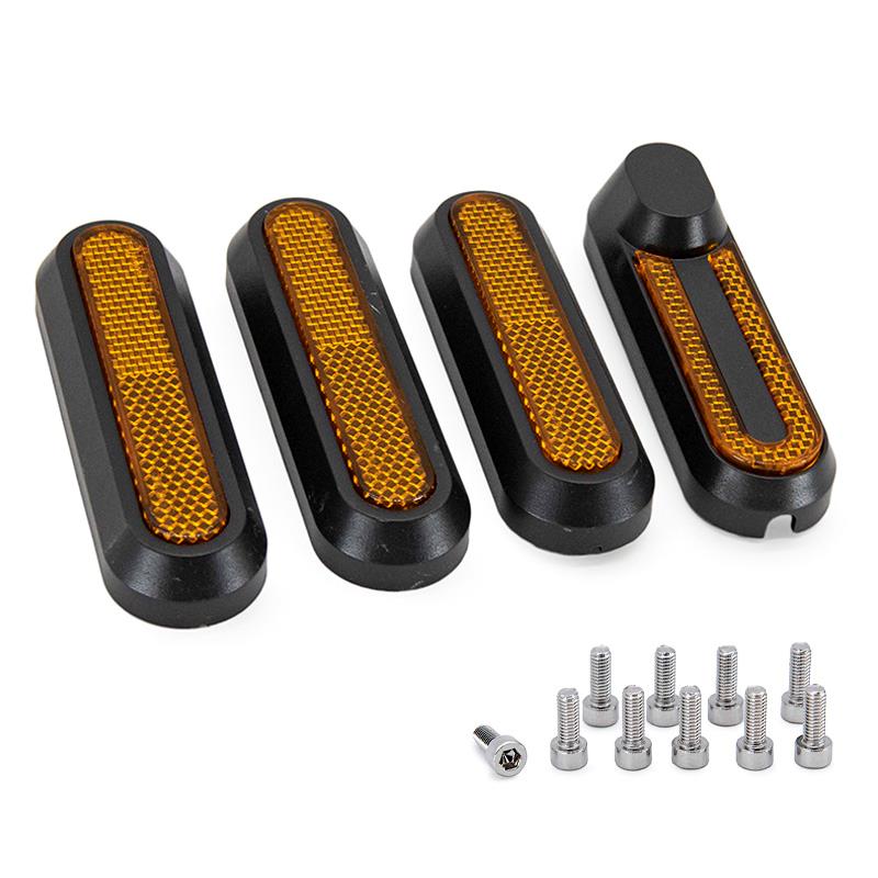 Catadioptre noir avec réflecteur jaune pour Xiaomi pack de 10
