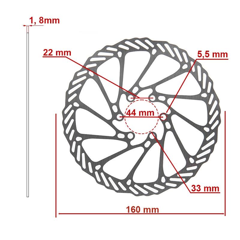 Disque de frein G3 160mm 6H argenté
