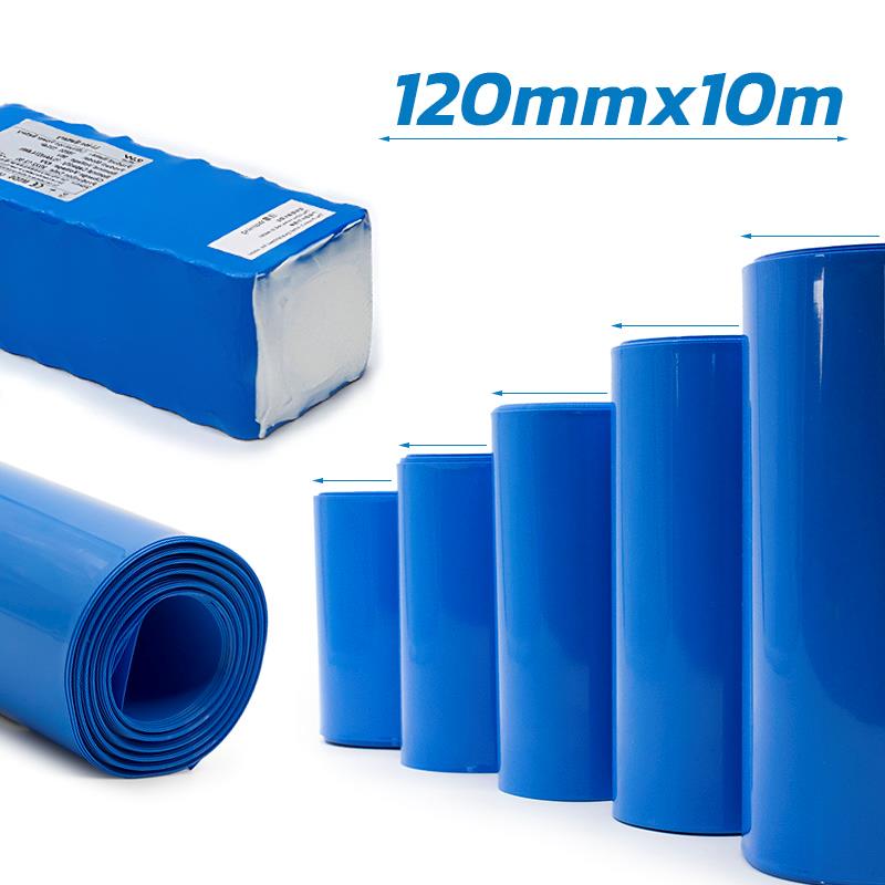 Gaine thermorétractable bleu 120mm 10M