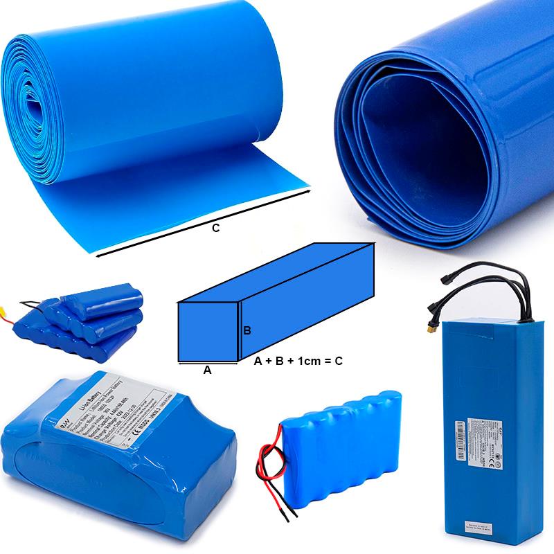 Gaine thermorétractable bleu 240mm 10M