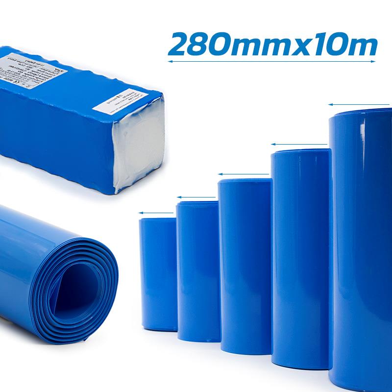 Gaine thermorétractable bleu 280mm 10M