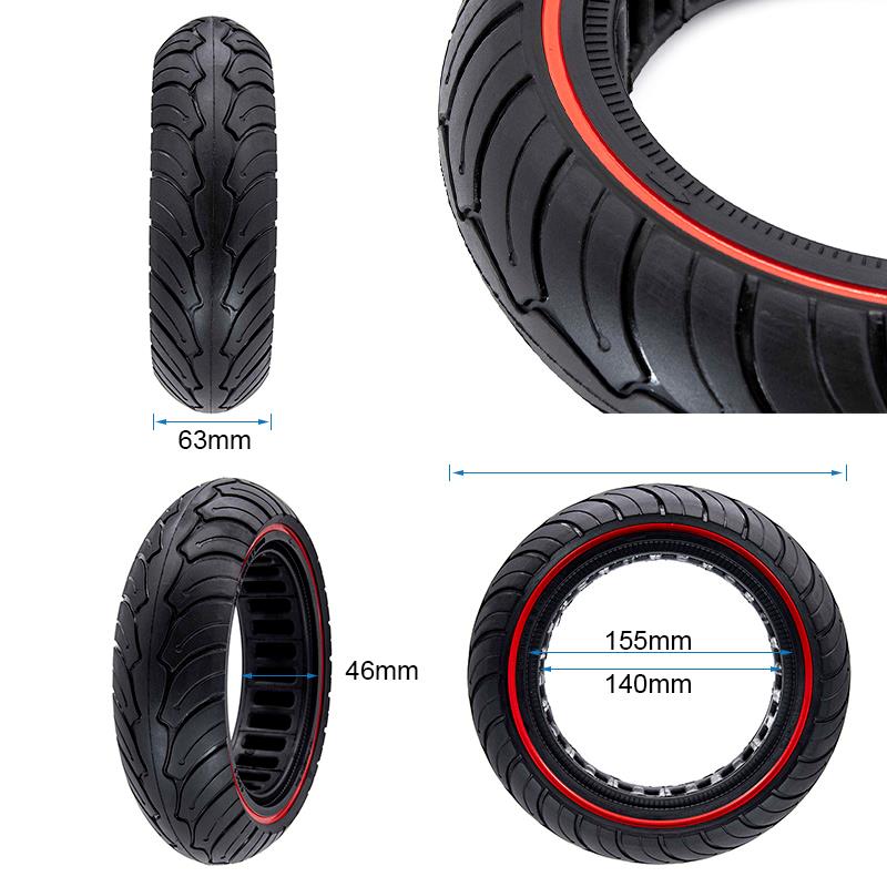 Pneu plein ultraléger 9,5x2,5 rouge pour NIU [Ewheel]