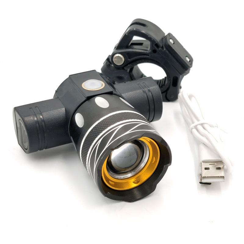 Lampe frontale LED rechargeable avec support de guidon