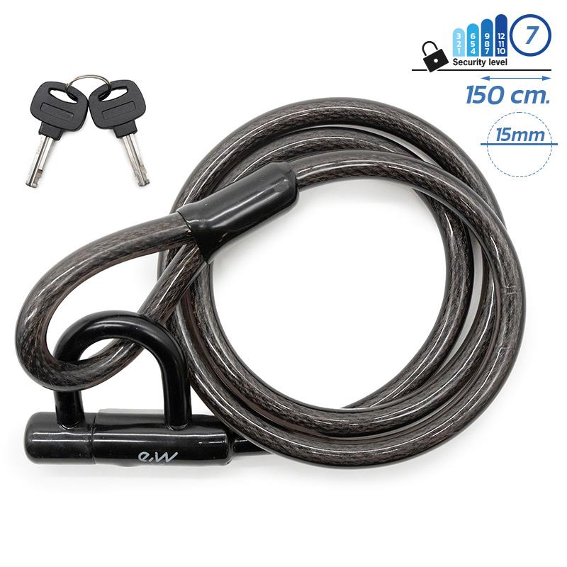 Antivol à clé EWLK014 noir