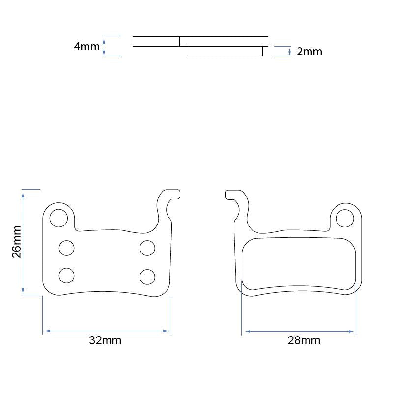 Plaquette de frein RS001-R en résine pour étrier Xtech - 2pcs