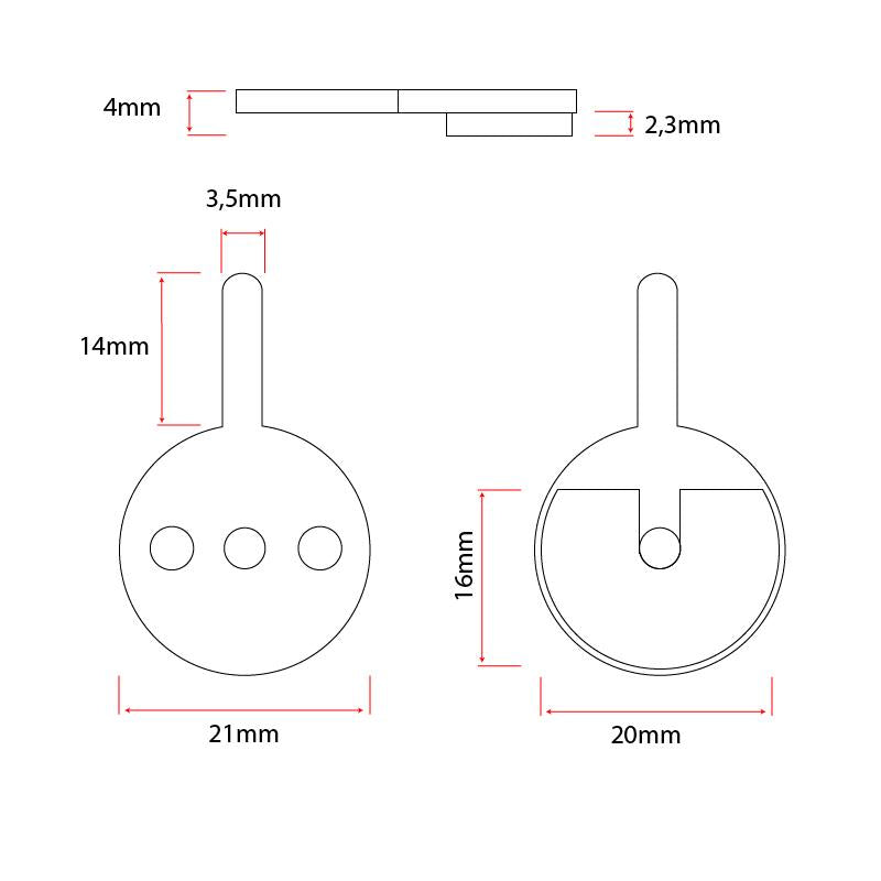 Plaquette de frein CT007-R en résine - 2pcs