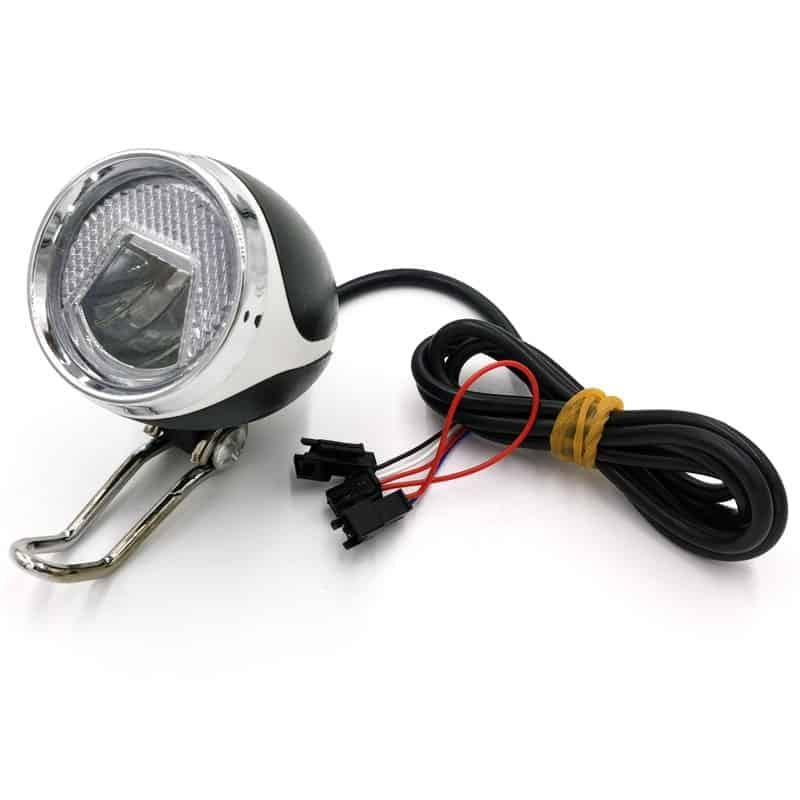 Phare à LED avec klaxon blanc 36V-60V avec connecteur SM