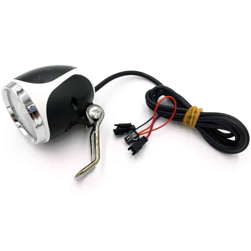 Phare à LED avec klaxon blanc 36V-60V avec connecteur SM