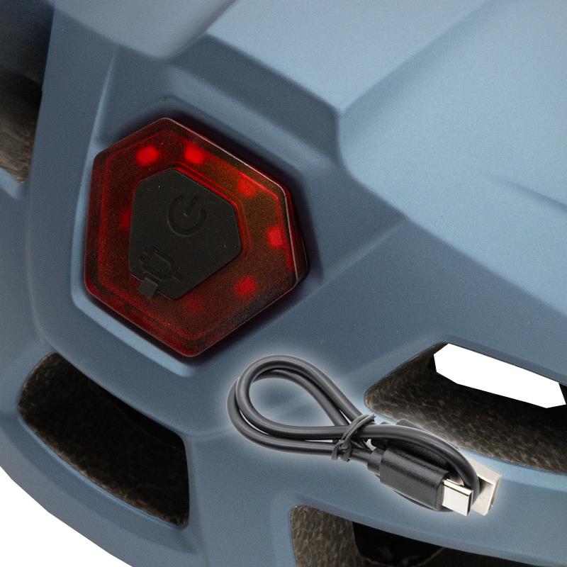 Casque avec lumière CP04 bleu taille L