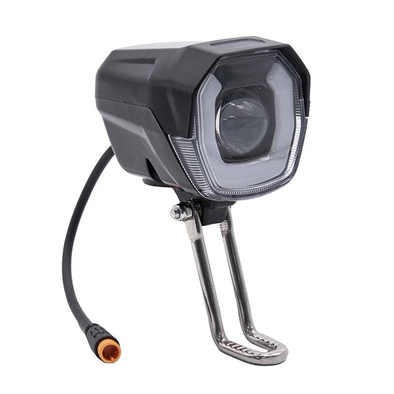 Phare LED avec klaxon noir 12-72v avec connecteur étanche