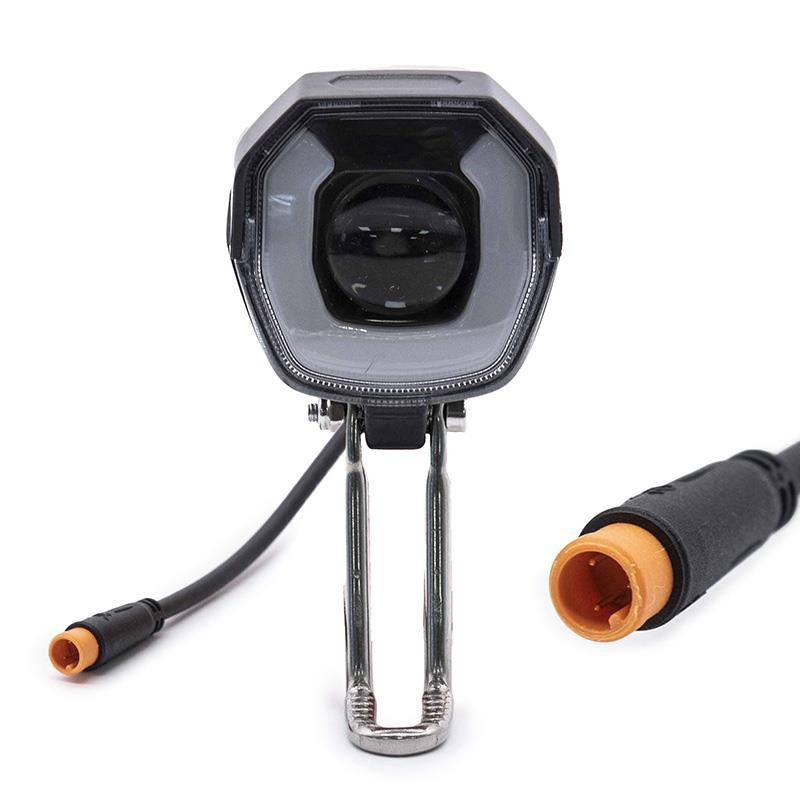 Phare LED avec klaxon noir 12-72v avec connecteur étanche