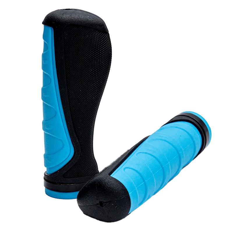 Poignées ergonomiques en silicone avec verrouillage bleu - 2 pcs.