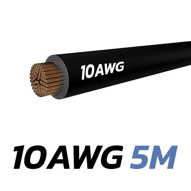Câble noir 10 AWG - 5M