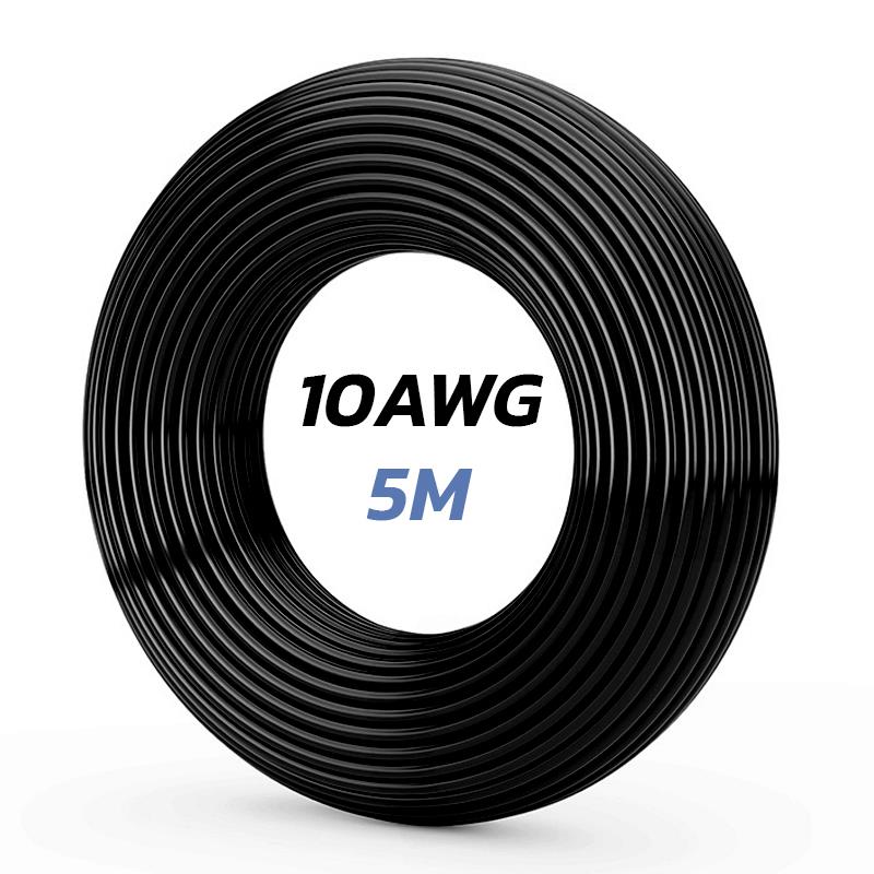 Câble noir 10 AWG - 5M