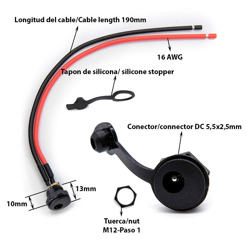 Port de charge DC 5,5x2,5mm