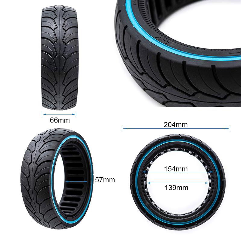 Pneu plein ultraléger 8x2,5-6,1/B58 - ligne bleue (compatible avec Dualtron Mini) [Ewheel]