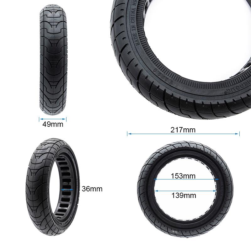 Pneu plein ultraléger 9,2x2 - ligne noire [Ewheel]