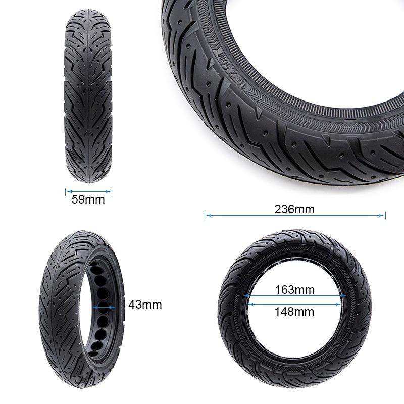 Pneu plein 10x2,5-6,5/B43 (60/70-6,5) - Compatible avec Ninebot G30