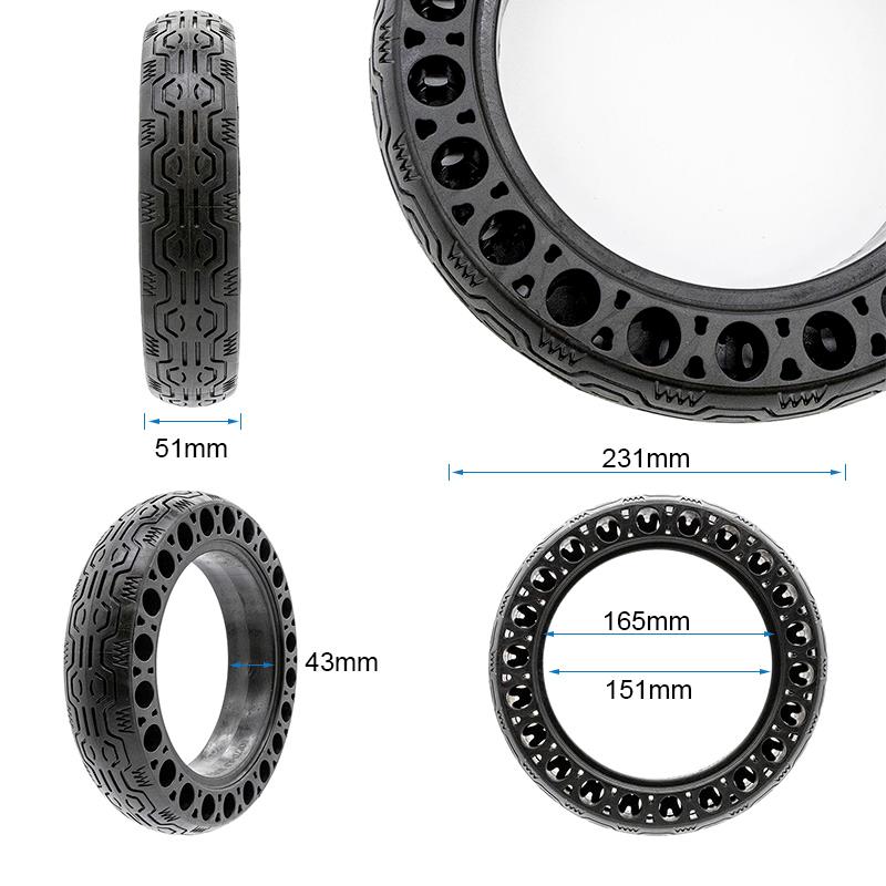 Pneu plein perforée 60/70-6,5/B44 (10x2,5-6,5) pour Ninebot G30