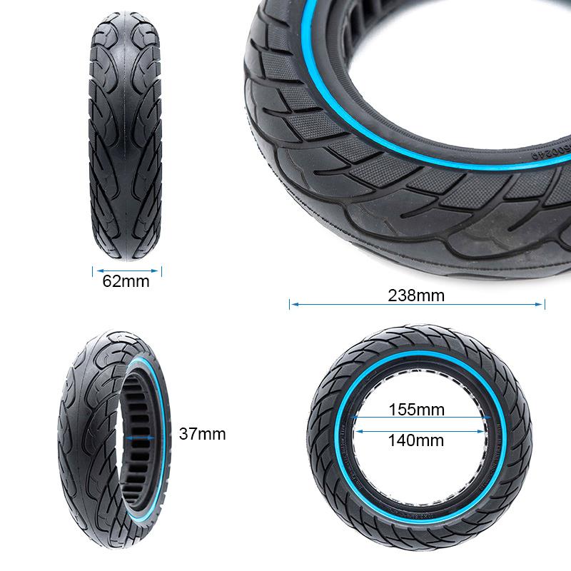 Pneu plein ultraléger 10x2,5-6,1/B34 - ligne bleue [Nedong]