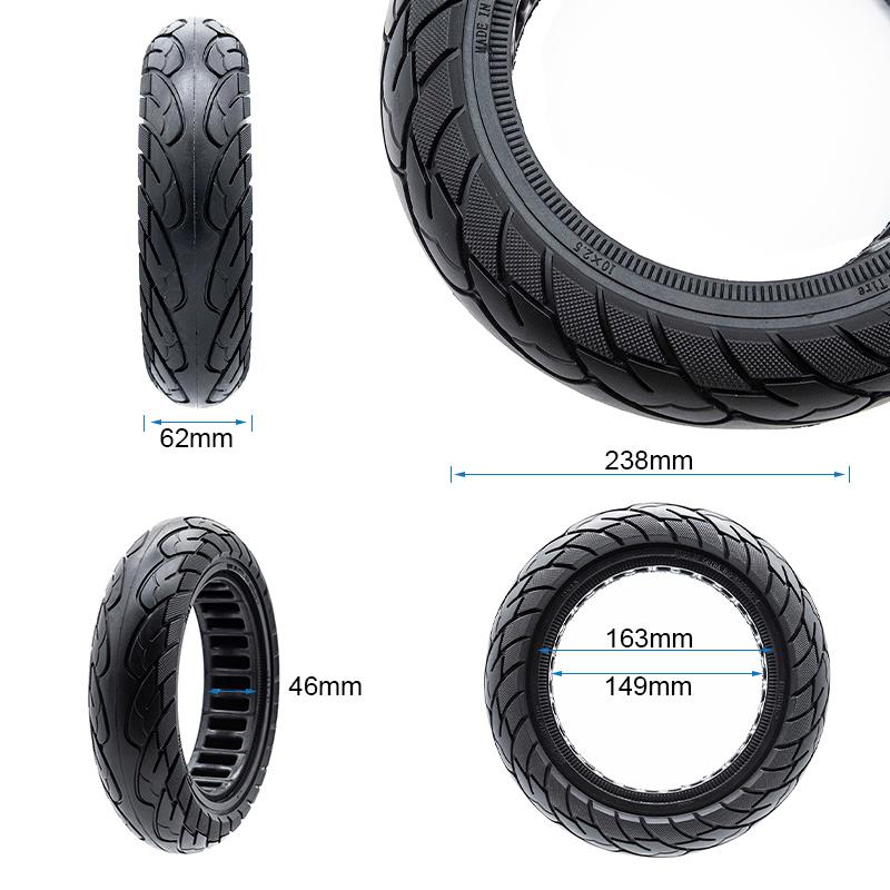 Pneu plein ultraléger 10x2,5-6,5/B44 - ligne noire [Ewheel]