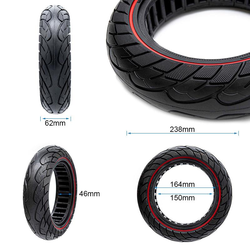 Pneu plein ultraléger 10x2,5-6,1/B44 ligne rouge [Nedong]
