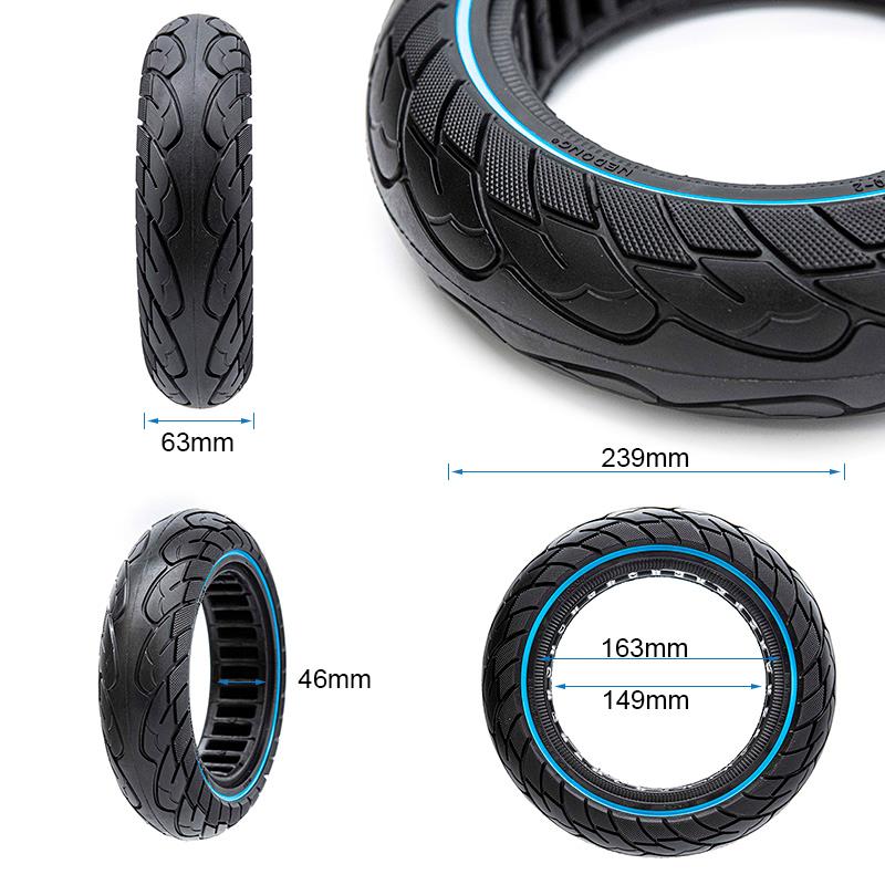 Pneu plein ultraléger 10x2,5-6,5/B44 - ligne bleue [Nedong] Edition GEL