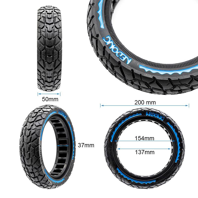 Pneu plein ultraléger Offroad 8,5x2 - bleu [Nedong]