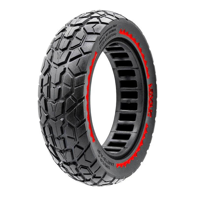 Pneu plein ultraléger Offroad 10x2,5/B44 - rouge