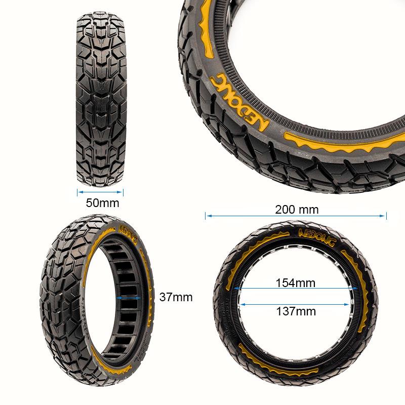 Pneu plein ultraléger Offroad 8,5x2-6,1/B34 - jaune [Nedong]