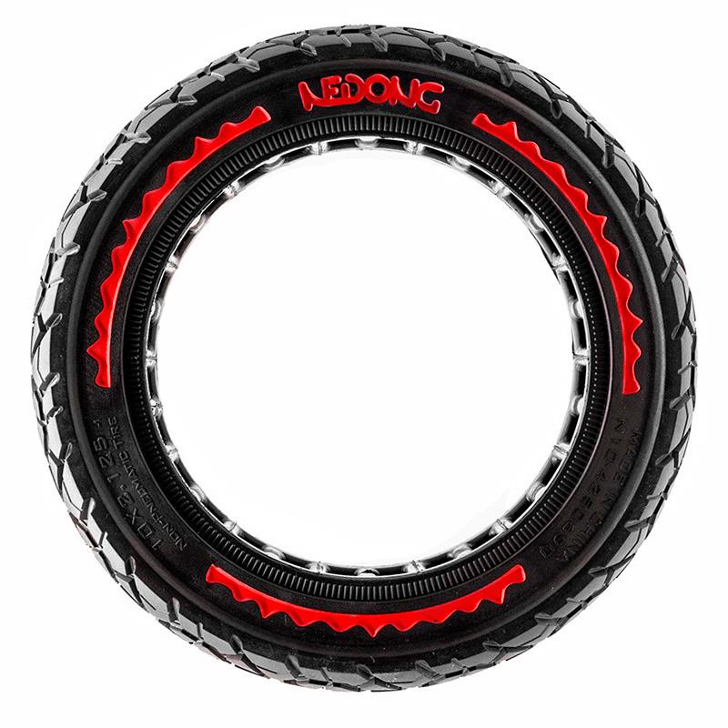 Pneu plein ultraléger Offroad  10x2,125-6,5/B44 - rouge