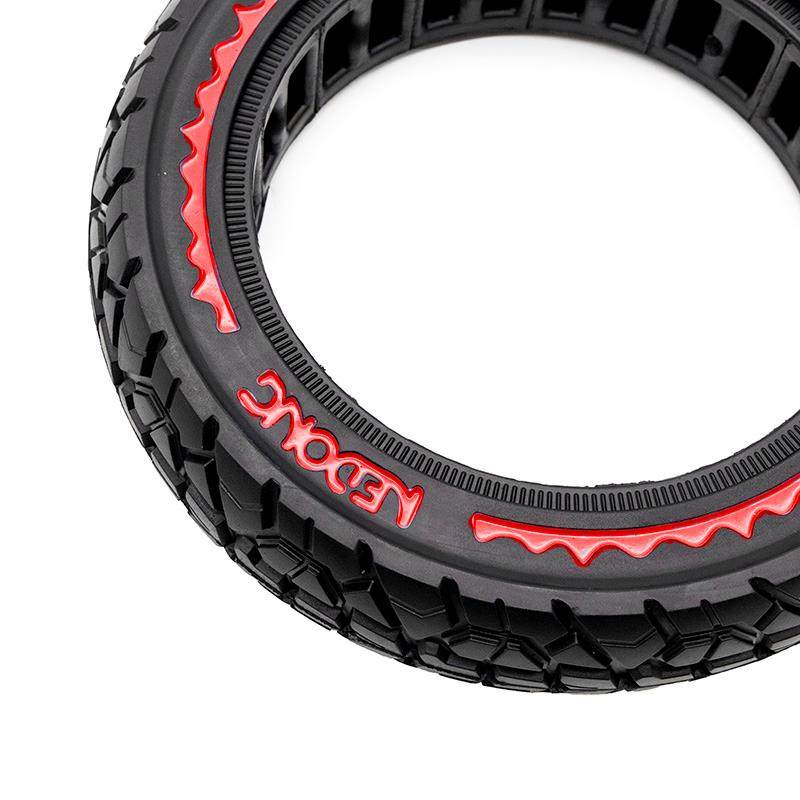 Pneu plein ultraléger Offroad  10x2,125-6,5/B44 - rouge