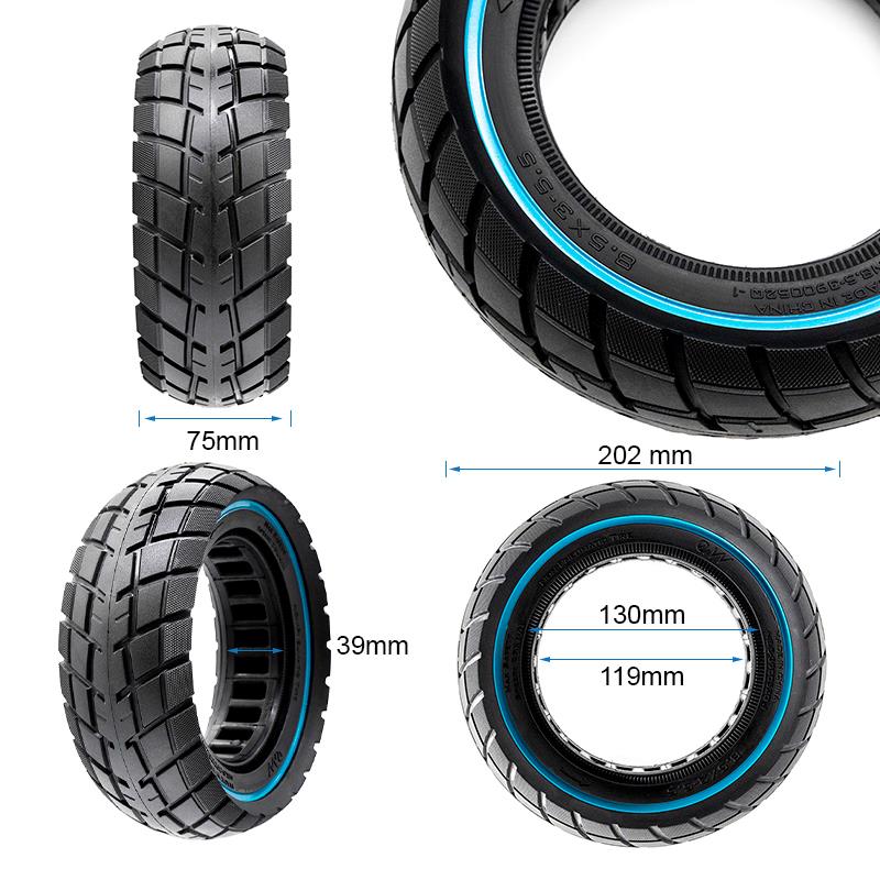 Pneu plein ultraléger Offroad 8,5x3-5,5/B40 - ligne bleue [Ewheel]